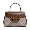 BIG BROWN PVC WATER PROOF CROSS BODY SATCHEL FOR WOMEN