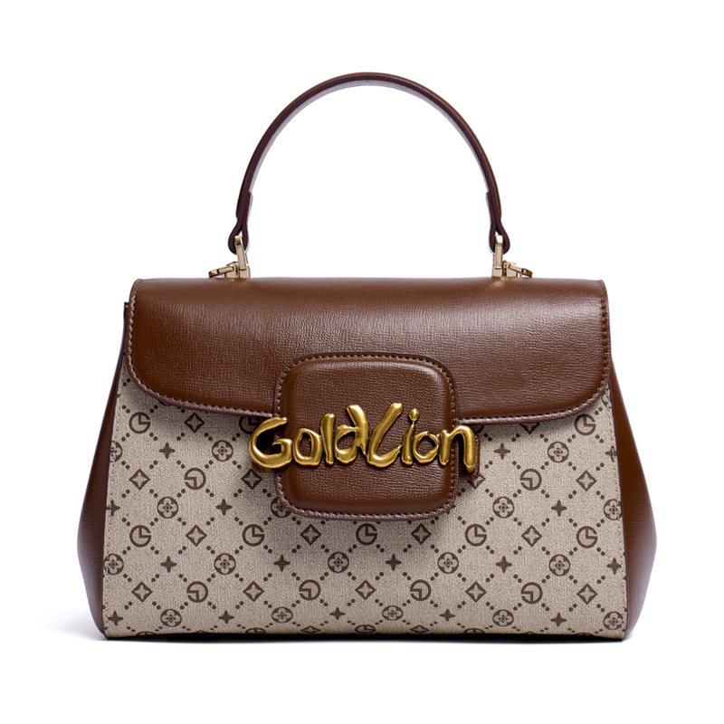 BIG BROWN PVC WATER PROOF CROSS BODY SATCHEL FOR WOMEN