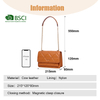 BROWN ENVELOPE LEATHER FASHION CROSS BODY BAGS FOR WOMEN