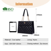 BIG SIZE BLACK WORK ZIPPERED TOTE BAGS FOR WOMENS 
