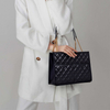 BIG SIZE BLACK WORK ZIPPERED TOTE BAGS FOR WOMENS 