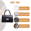 BLACK MINI CUTE GENUINE LEATHER LUXURY SATCHEL BAG FOR WOMEN