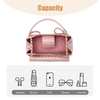 GIRLS FASHION DOUBLE HANDLE PINK LEATHER CROSS BODY BAGS 