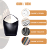 LADIES BLACK FASHION LEATHER BUCKET BAGS WOMENS LONG SATCHEL BAG