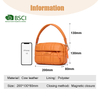 SOFT CUTE LEATHER CLUTCH BAGS WITH SHOULDER STRAP FOR LADY 