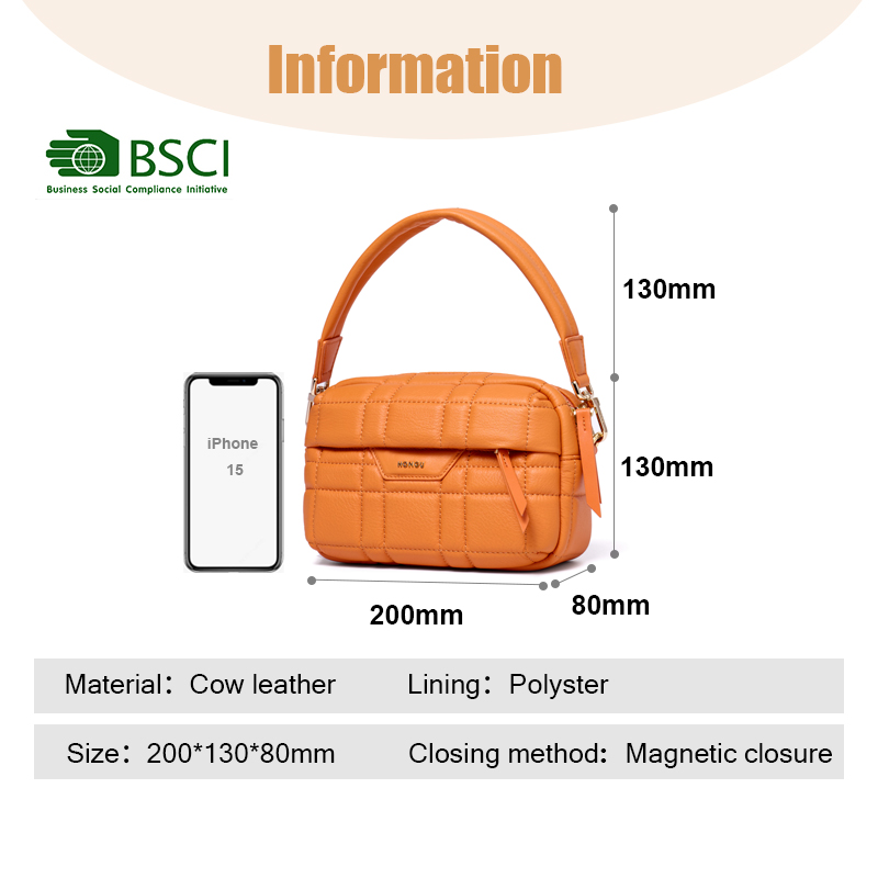 SOFT CUTE LEATHER CLUTCH BAGS WITH SHOULDER STRAP FOR LADY 