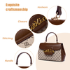 BIG BROWN PVC WATER PROOF CROSS BODY SATCHEL FOR WOMEN