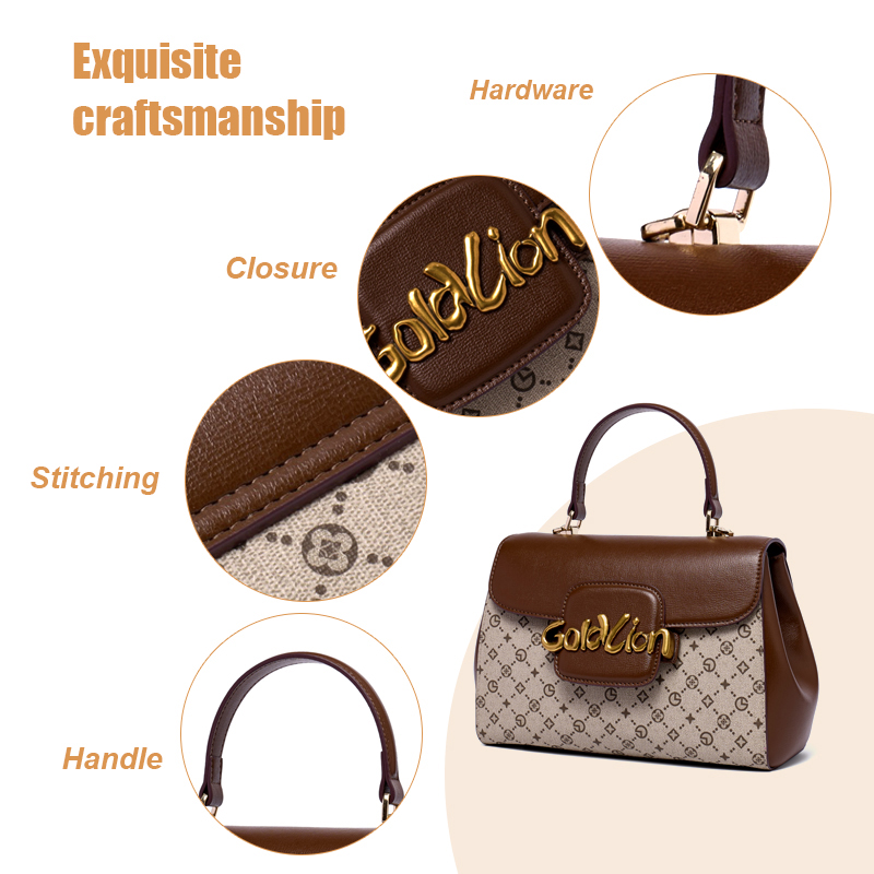 BIG BROWN PVC WATER PROOF CROSS BODY SATCHEL FOR WOMEN