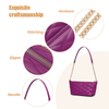 MINI PURPLE SOFT LEATHER SHOULDER BAGS FOR LADIES