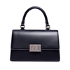 BLACK MINI CUTE GENUINE LEATHER LUXURY SATCHEL BAG FOR WOMEN