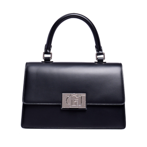BLACK MINI CUTE GENUINE LEATHER LUXURY SATCHEL BAG FOR WOMEN