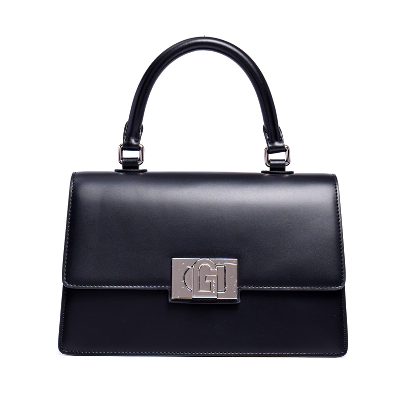 BLACK MINI CUTE GENUINE LEATHER LUXURY SATCHEL BAG FOR WOMEN