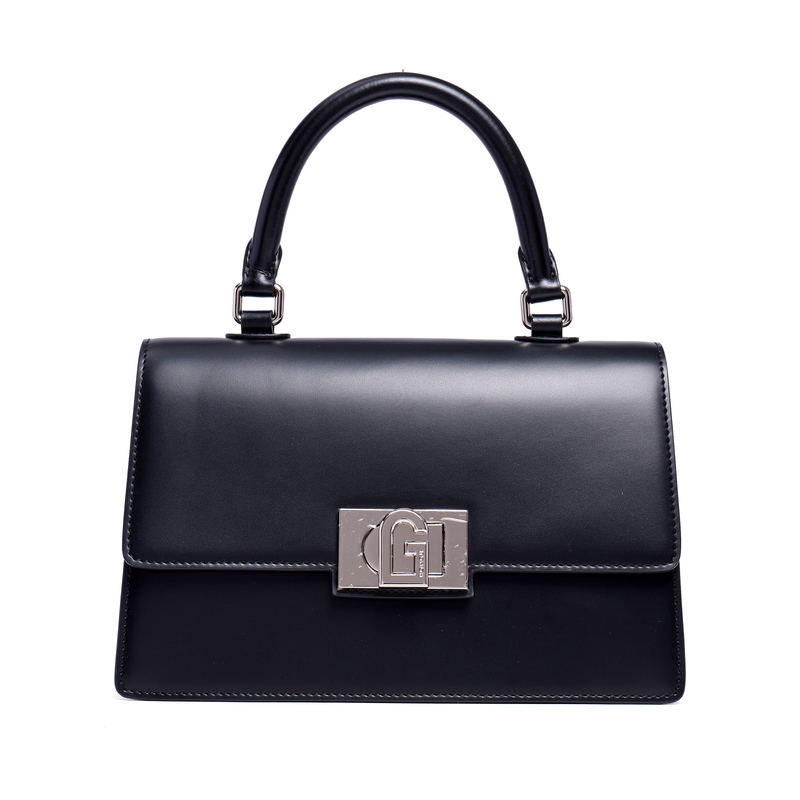 BLACK MINI CUTE GENUINE LEATHER LUXURY SATCHEL BAG FOR WOMEN