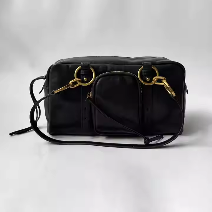 wholesale custom luxury ultra soft genuine leather cross-body bag with Adjustable shoulder strap