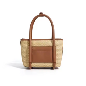 Custom New Summer Style Woven Basket Tote Bag Designer Cowhide Shoulder Messenger Bag Women's Bag