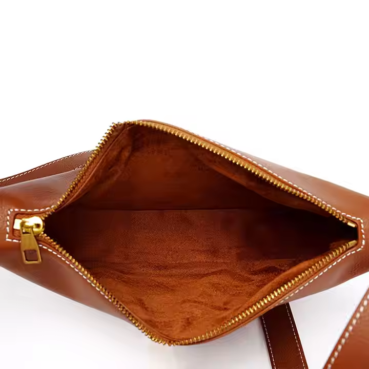 Customizable wholesale Exclusive women brown leather cross-body bag for travel