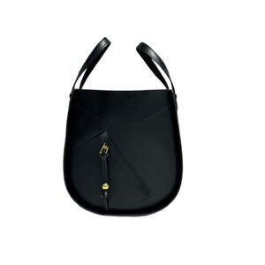 Artisan Cowhide Leather Hammock Slice Tote Bag
