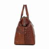 Factory Big Capacity Crocodile Texture Cowhide Travel Duffle Tote Bag For Men