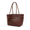 Wholesale High Quality Soft Leather Woven Tote Bag Cowhide Handbag