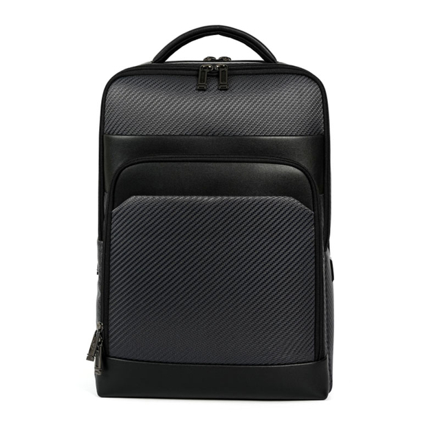 Customization Cowhide With Oxford Cloth Travel Durable Laptop Business Backpack for Men