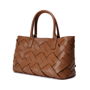 Personalized Genuine Leather Handmade Woven Handbag From China Supplier