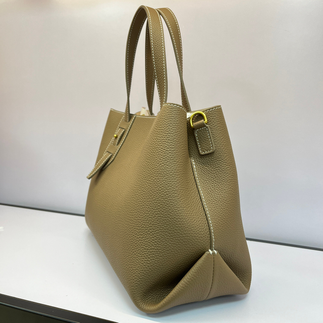 Custom High-end Commuter Tote Bag For Ladies Luxury Leather Handbag