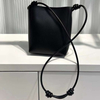 Tangle Small Studded Leather Crossbody Bag With Adjustable Shoulder Strap 