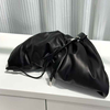 Soft Cloud Leather Drawstring Clutch Bag