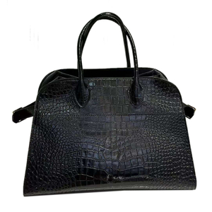 Luxurious Crocodile Texture Solid Black Purse Female Handbag