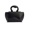 Women's Avio Blue Nappa Perlata Leather Handbag