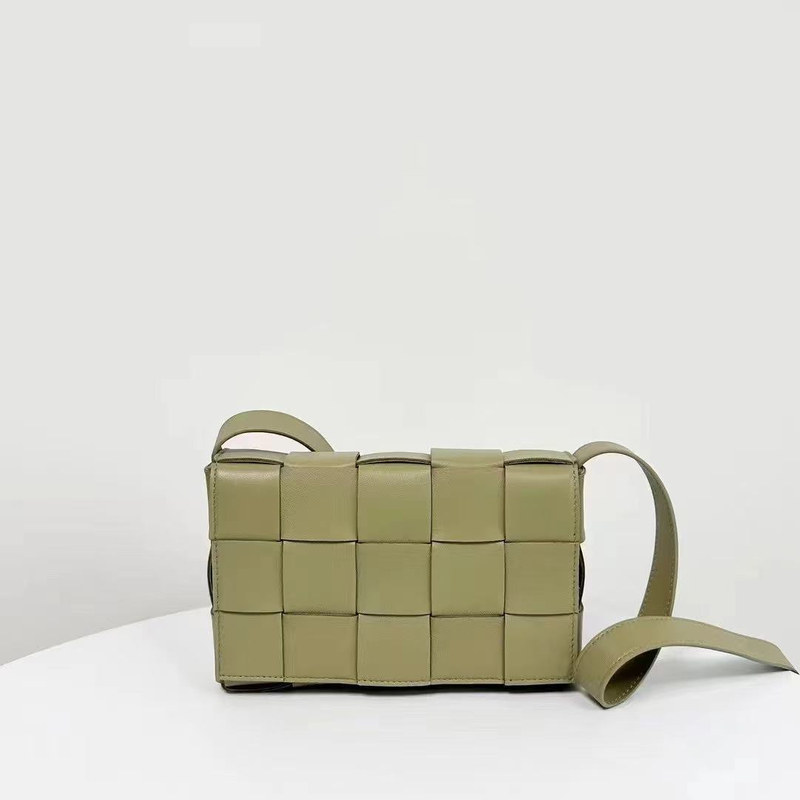 Custom Sheep Leather Handwoven Flap Crossbody Bag