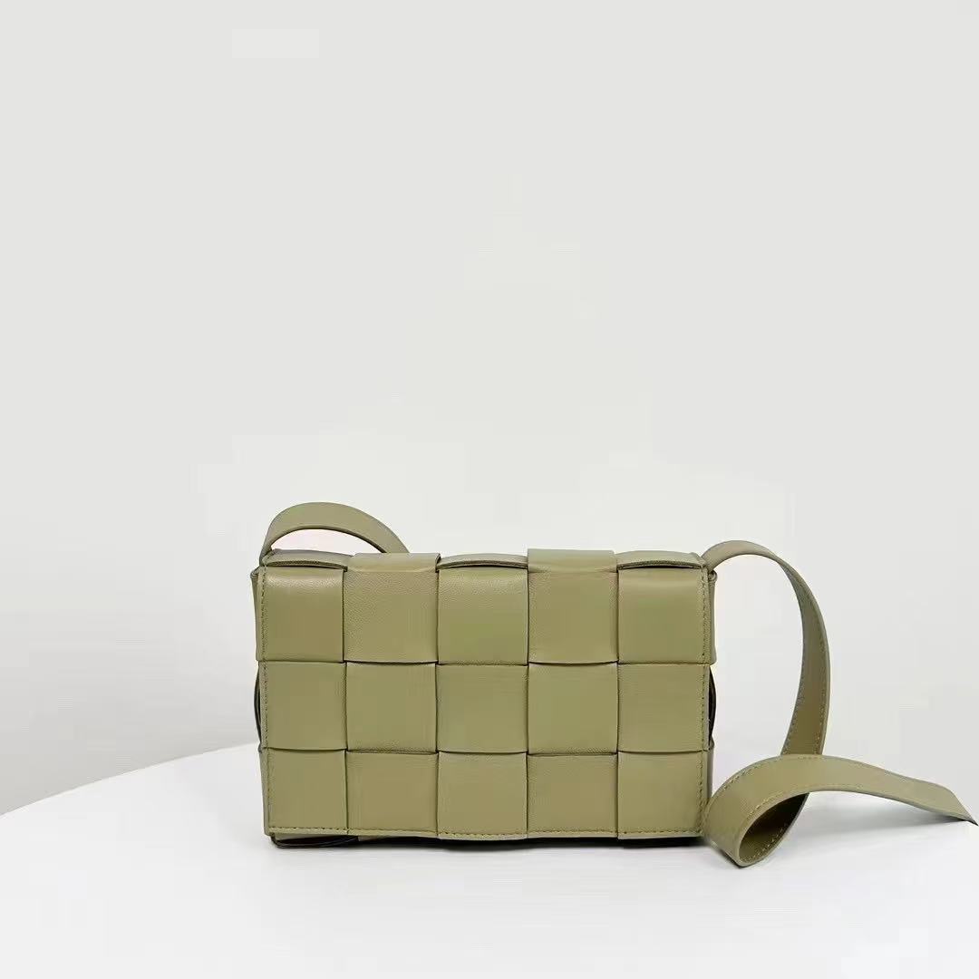 Custom Sheep Leather Handwoven Flap Crossbody Bag