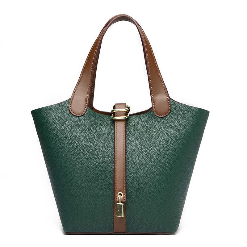 New Style Bucket Bag Vegetable Basket Women's Bag Genuine Leather Handbag