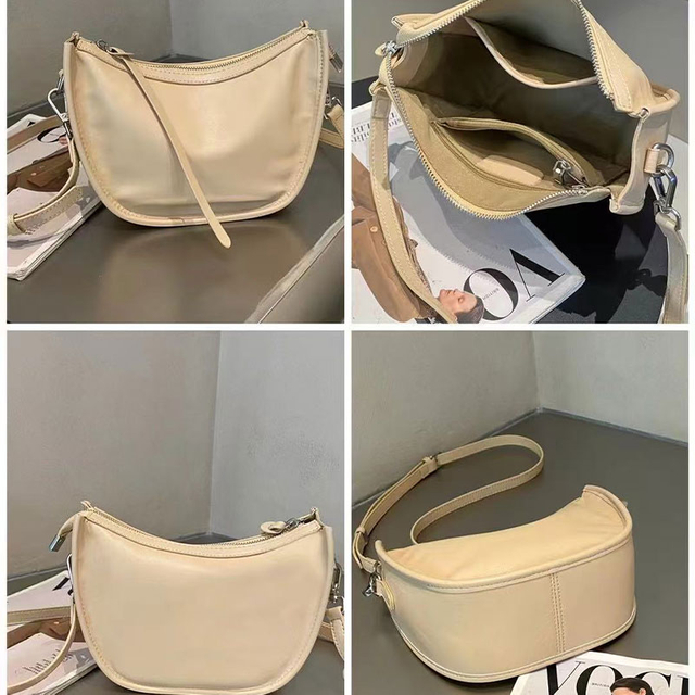 Top Layer Cowhide Women's One-shoulder Crossbody Classic Shell Bag