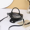 Natural Cowhide Drawstring Nine West Handbags With Bubble Pattern