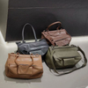 Wrinkled Real Leather Handbag Shoulder Bag Purse Tote Bag