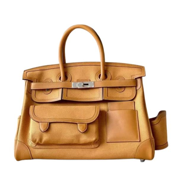 Designer Canvas Swift Leather Handbag Tote Bag with Pocket