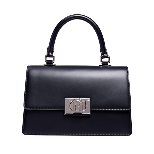 Black Mini Cute Genuine Leather Luxury Satchel Bag for Women
