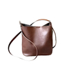 Custom Shoulder Bag Simple Women's Single Crossbody Leather Bucket Bag 