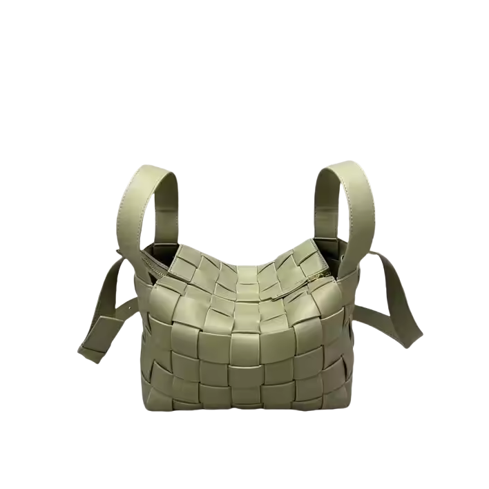 2025 new single shoulder bag female high-end fashion genuine leather woven handbag