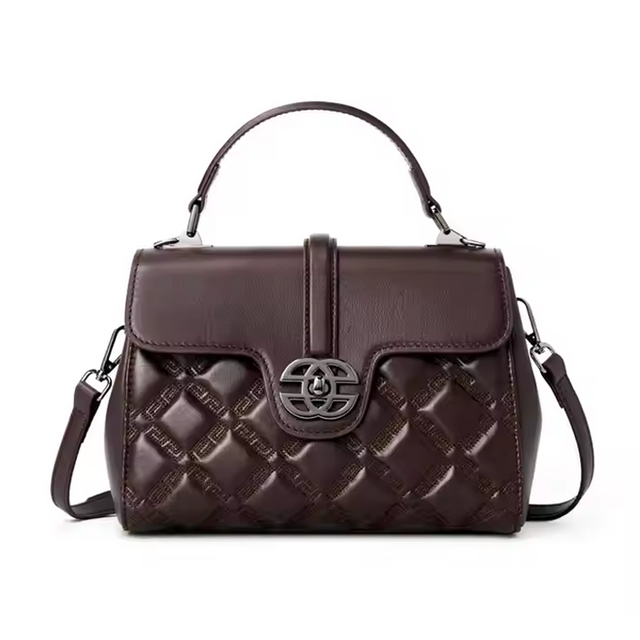 Custom Wholesale 2025 High-end New commutering Genuine Leather Women's Bag Large Capacity Mom Messenger Bag Handbag