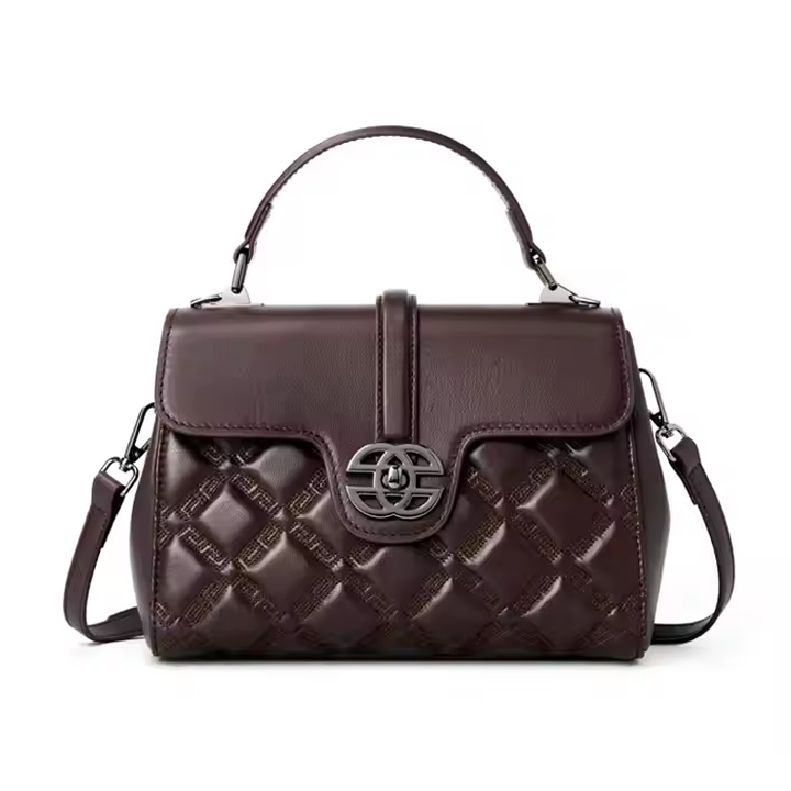 Custom Wholesale 2025 High-end New commutering Genuine Leather Women's Bag Large Capacity Mom Messenger Bag Handbag