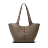 Custom 2025 Early Autumn New Top Layer Cowhide Genuine Leather Wind Chime Tote Bag Large Capacity Commutering Handbag