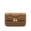Factory custom top selling real leather bags linen suit luxury imitation bag with metal buckle