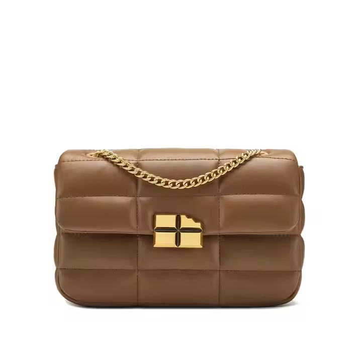 Factory custom top selling real leather bags linen suit luxury imitation bag with metal buckle