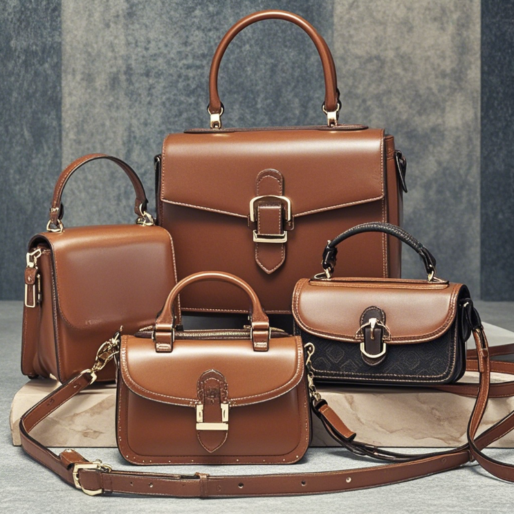 Brown Leather Satchel Crossbody Bag for Wholesale