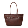 Wholesale High Quality Soft Leather Woven Tote Bag Cowhide Handbag