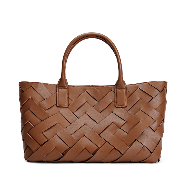 Personalized Genuine Leather Handmade Woven Handbag From China Supplier