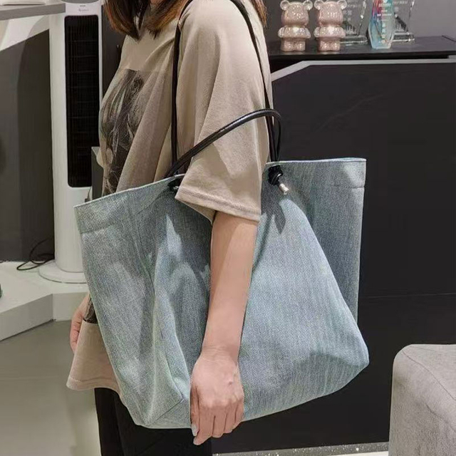 Custom Denim Large Capacity Women's Bag Shoulder Bag Commuter Tote Bag