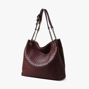 Large Parachute Bag Quality Leather Chain Big Tote Women